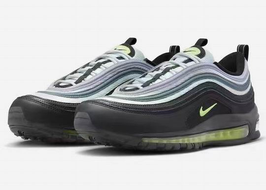 Cheap Nike Air Max 97 Black Green Grey Men's Running Shoes-15